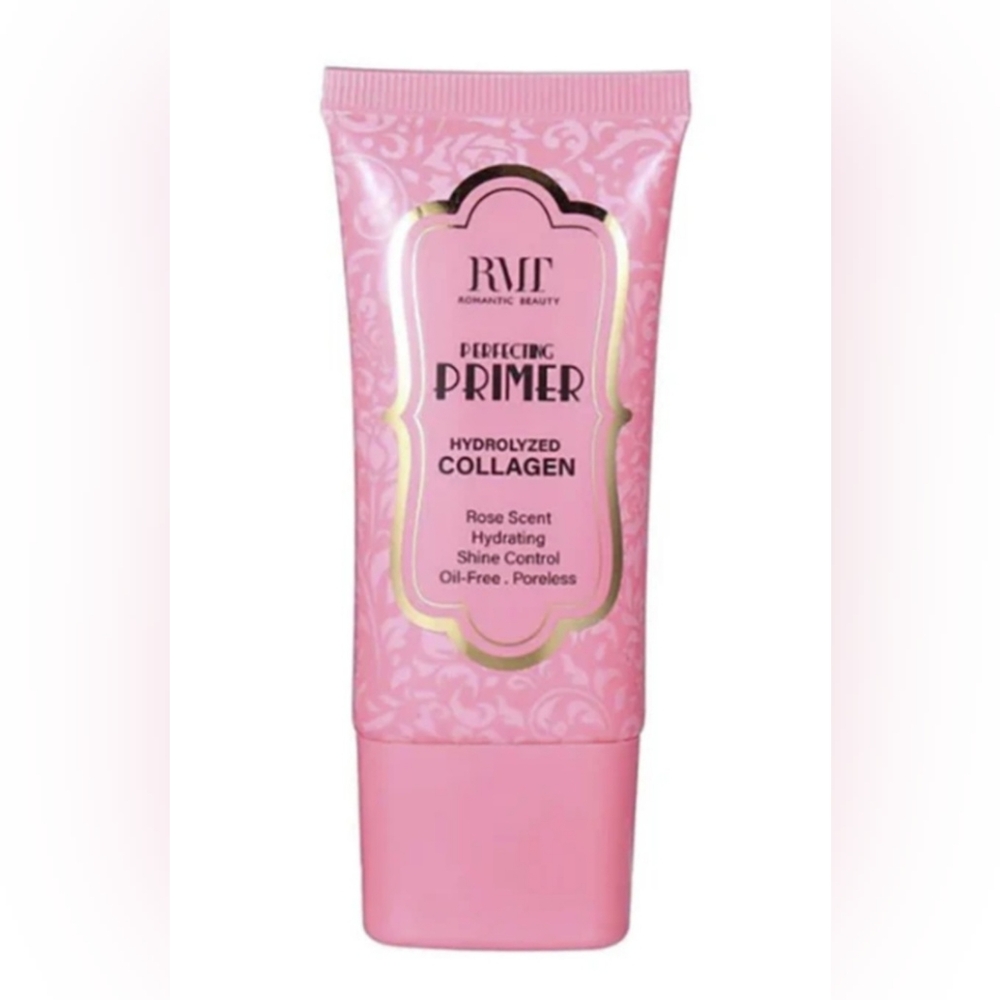 Romantic Beauty Pink Primer for a flawless finish. HYDROLYZED COLLAGEN